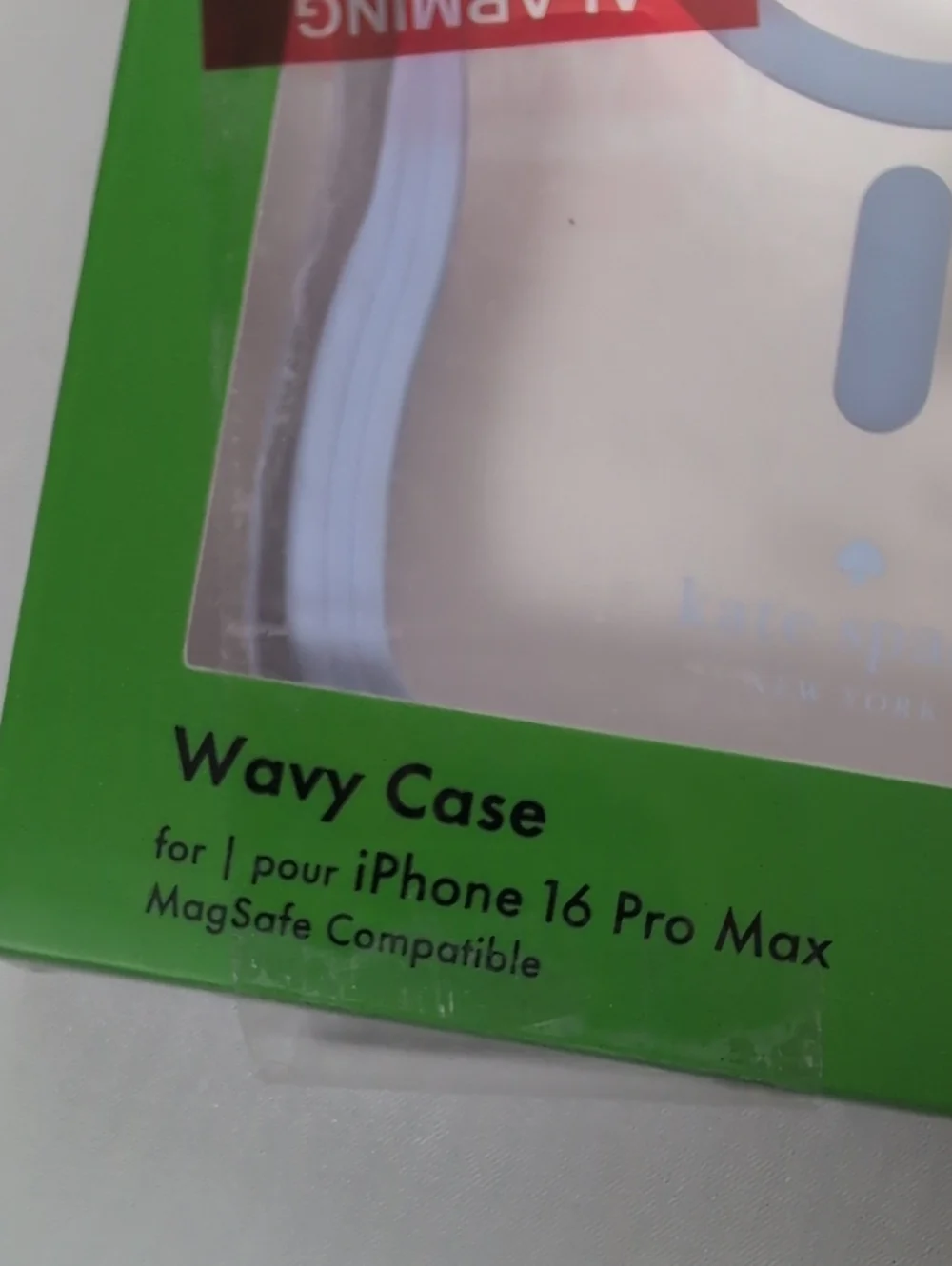Kate Spade iPhone 16 Pro Max Wavy Clear & Light Purple Phone Case